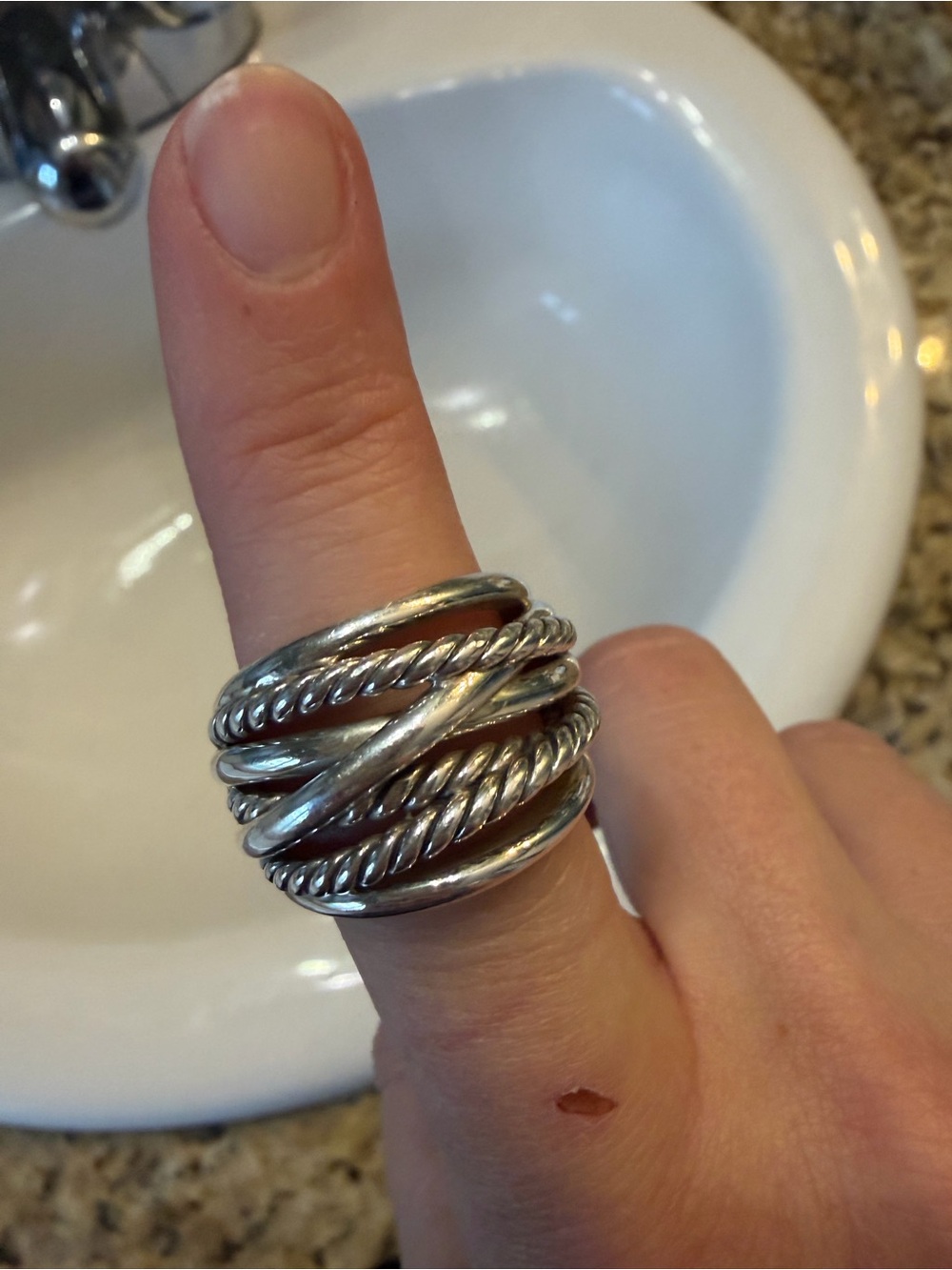 David Yurman crossover ring